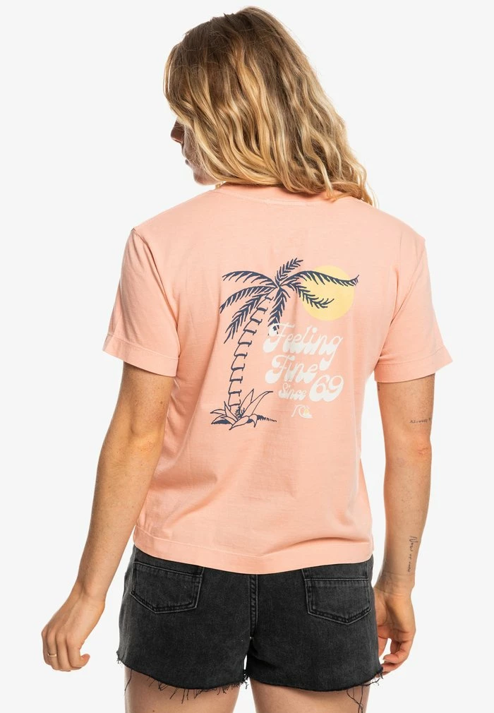 Grosses soldes đ Quiksilver MANCHES COURTES - T-shirt Imprimé - Peach Pink â 3 Grosses soldes đ Quiksilver MANCHES COURTES - T-shirt Imprimé - Peach Pink â â Image 3