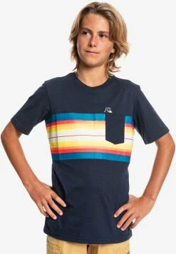 Top 10 👍 Quiksilver T-shirt Imprimé - Navy Blazer 😍