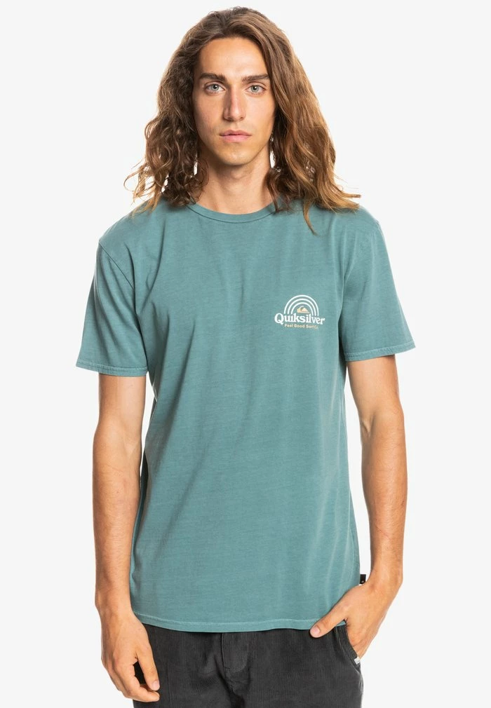 Nouveau 😀 Quiksilver RAINBOW VALLEY - T-shirt Imprimé - Sea Pine 🎁 1 Nouveau 😀 Quiksilver RAINBOW VALLEY - T-shirt Imprimé - Sea Pine 🎁