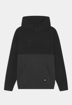 Budget 🛒 Quiksilver EMBOSS HOOD YOUTH - Sweat à Capuche - Black ⌛