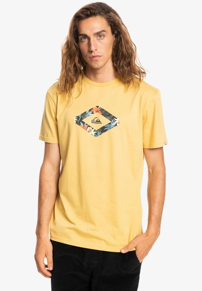 Remise 🤩 Quiksilver LET IT RIDE - T-shirt Imprimé - Rattan 🧨 1 Remise 🤩 Quiksilver LET IT RIDE - T-shirt Imprimé - Rattan 🧨