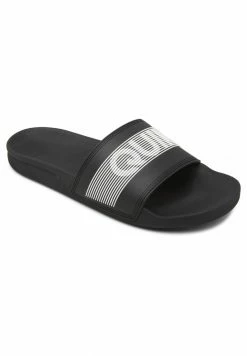 Grosses soldes 🔔 Quiksilver RIVI WORDMARK - Sandales De Bain - Black/white/black 👍 -Quiksilver Soldes Boutique 7822ed19cb224b869cd7279ae9467421
