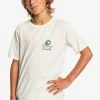 Meilleur prix 🔔 Quiksilver NEW WORLD - T-shirt Imprimé - Antique White Heather 👍