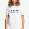 Offres ✔️ Quiksilver LINED UP - T-shirt Imprimé - White ⌛