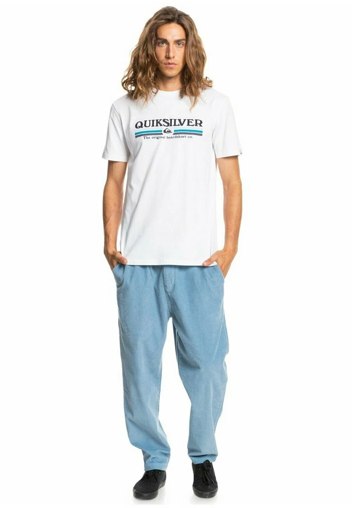 Offres ✔️ Quiksilver LINED UP - T-shirt Imprimé - White ⌛ 3 Offres ✔️ Quiksilver LINED UP - T-shirt Imprimé - White ⌛ – Image 3