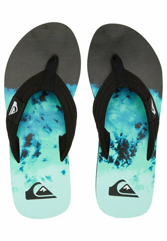 Nouveau đ„ Quiksilver MOLOKAI LAYBACK - Tongs - Black/green/blue đ 1 Nouveau đ„ Quiksilver MOLOKAI LAYBACK - Tongs - Black/green/blue đ