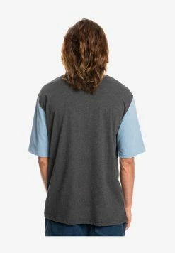 Budget 🎁 Quiksilver MASTER PLAN TEE - T-shirt Imprimé - Blue ⭐ -Quiksilver Soldes Boutique 7cf3e7b3170f4f82af13126a707187b6