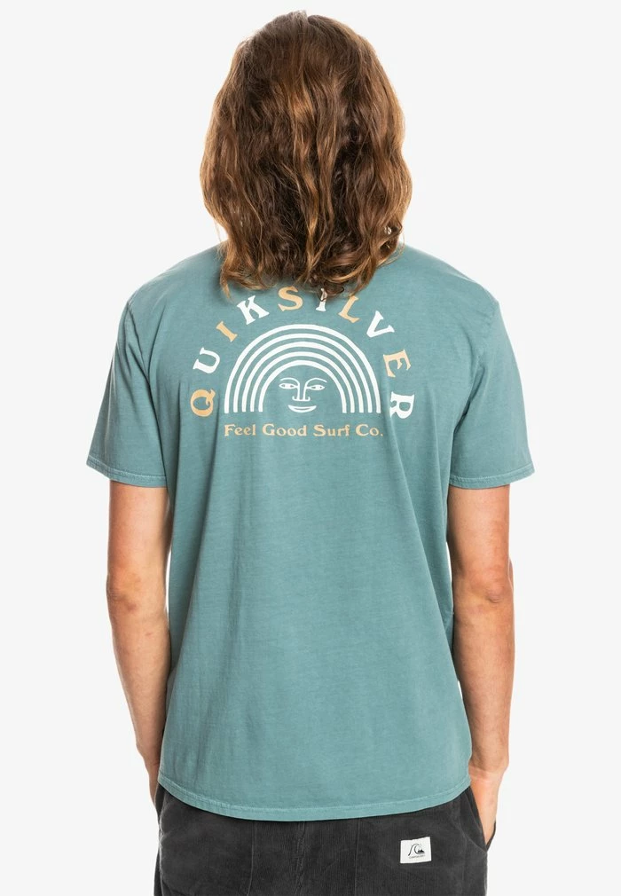 Nouveau 😀 Quiksilver RAINBOW VALLEY - T-shirt Imprimé - Sea Pine 🎁 2 Nouveau 😀 Quiksilver RAINBOW VALLEY - T-shirt Imprimé - Sea Pine 🎁 – Image 2