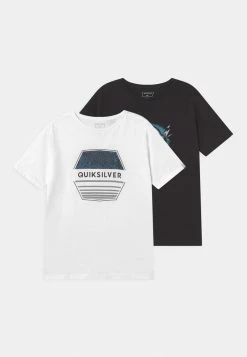 Offres ❤️ Quiksilver DRIFT REVIVAL TEE 2 PACK - T-shirt Imprimé - Black/white 🌟