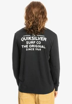 Nouveau ❤️ Quiksilver T-shirt à Manches Longues - Black ✔️ -Quiksilver Soldes Boutique 81e85377b3c347abb08ab499356ad7a0