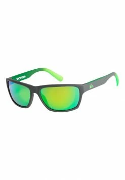 Coupon 👏 Quiksilver ENJOYER - Lunettes De Soleil - Matte Crystal Smoke/flashgreen 🔥