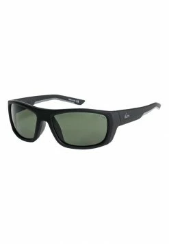 Meilleur prix 😀 Quiksilver KNOCKOUT POLARIZED - Lunettes De Soleil - Matte Black Green Polarized ❤️