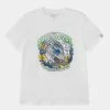 Nouveau 🌟 Quiksilver WAVEY SKULL - T-shirt Imprimé - White ⌛