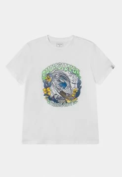 Nouveau 🌟 Quiksilver WAVEY SKULL - T-shirt Imprimé - White ⌛