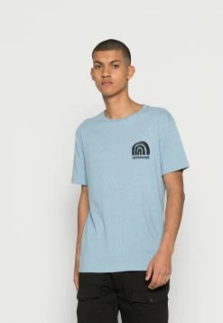 Budget 👏 Quiksilver QUIKS GROOVE - T-shirt Imprimé - Faded Denim Heather 🔥