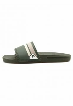 Promo 🎉 Quiksilver RIVI SLIDE - Sandales De Bain - Green/orange/green ✔️ -Quiksilver Soldes Boutique 8fa5247119254c16b579d0cb378e518d