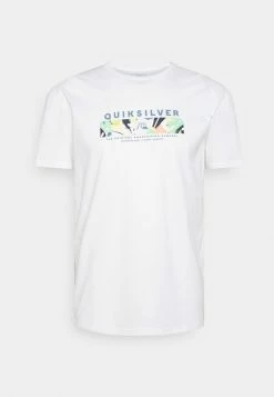 Offres 👏 Quiksilver WRAP IT UP - T-shirt Imprimé - White 🌟