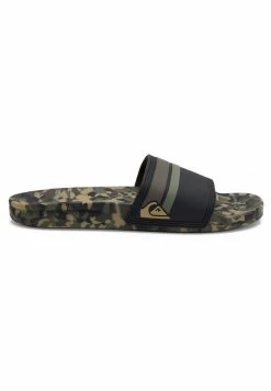 Le moins cher ✨ Quiksilver RIVI SLIDE - Sandales De Bain - Green 🎁