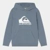 Bon marché ⌛ Quiksilver BIG LOGO YOUTH - Sweat à Capuche - Faded Denim 😀