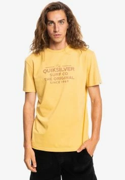 Nouveau ✔️ Quiksilver FEEDING LINE MANCHES COURTES - T-shirt Imprimé - Rattan 🤩