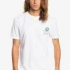 Meilleure vente ❤️ Quiksilver NEW WORLD POUR EQYZT - T-shirt Imprimé - White 🧨