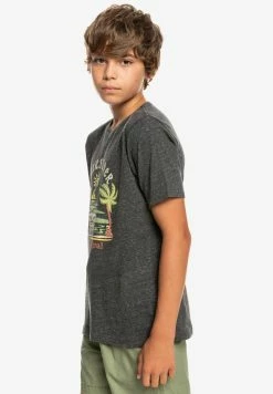 Sortie 🛒 Quiksilver STRANGE DAYS - T-shirt Imprimé - Charcoal Heather 🔔 -Quiksilver Soldes Boutique 989ae2a6e17145a1a29828808ef3fbb9