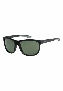 Meilleure affaire 🔥 Quiksilver CRUSADER POLARIZED - Lunettes De Soleil - Matte Black Green 😀 -Quiksilver Soldes Boutique 99a79c60964c42968c4351c93af27db0