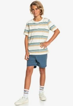 De gros 😍 Quiksilver COREKY - T-shirt Imprimé - Antique White Coreky 🤩