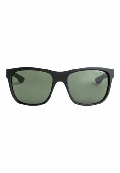 Meilleure affaire 🔥 Quiksilver CRUSADER POLARIZED - Lunettes De Soleil - Matte Black Green 😀