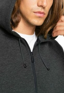 Bon marché 😀 Quiksilver STEP OFF MIT HALBREISSVERSCHLUSS - Sweat à Capuche - Dark Grey Heather 😀 -Quiksilver Soldes Boutique 9f67c74543ac4e86a56f3e841cbe9a76