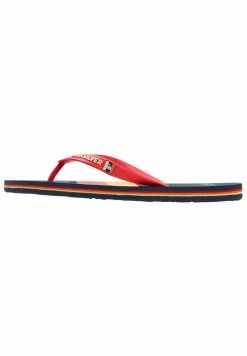 Offres ❤️ Quiksilver MOLOKAI WORD BLOCK - SANDALEN FÜR MÄNNER AQYL100986 - Tongs - Red/blue/red 👏