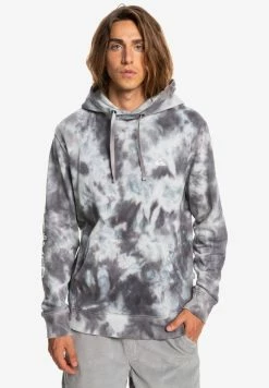 Promo 😍 Quiksilver NATURAL TIE DYE - Sweat à Capuche - Iron Gate Cloudy Tie Dye 😍