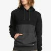 Grosses soldes ⌛ Quiksilver EMBOSS - Sweat à Capuche - Black/dark Grey 🤩