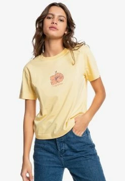 Meilleure vente âš Quiksilver MANCHES COURTES - T-shirt Imprimé - Yellow đ