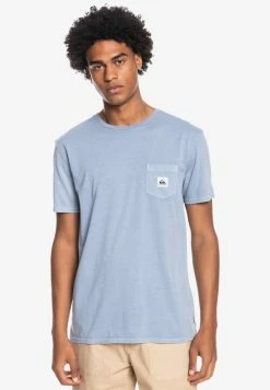 Bon marché 🌟 Quiksilver SUB MISSION - T-shirt Basique - Faded Denim 🧨