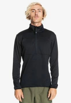 Meilleur prix 👏 Quiksilver STEEP POINT - T-shirt à Manches Longues - True Black 👍