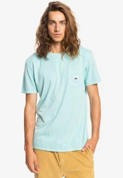 De gros âš Quiksilver SUB MISSION - T-shirt Basique - Light Blue đŻ