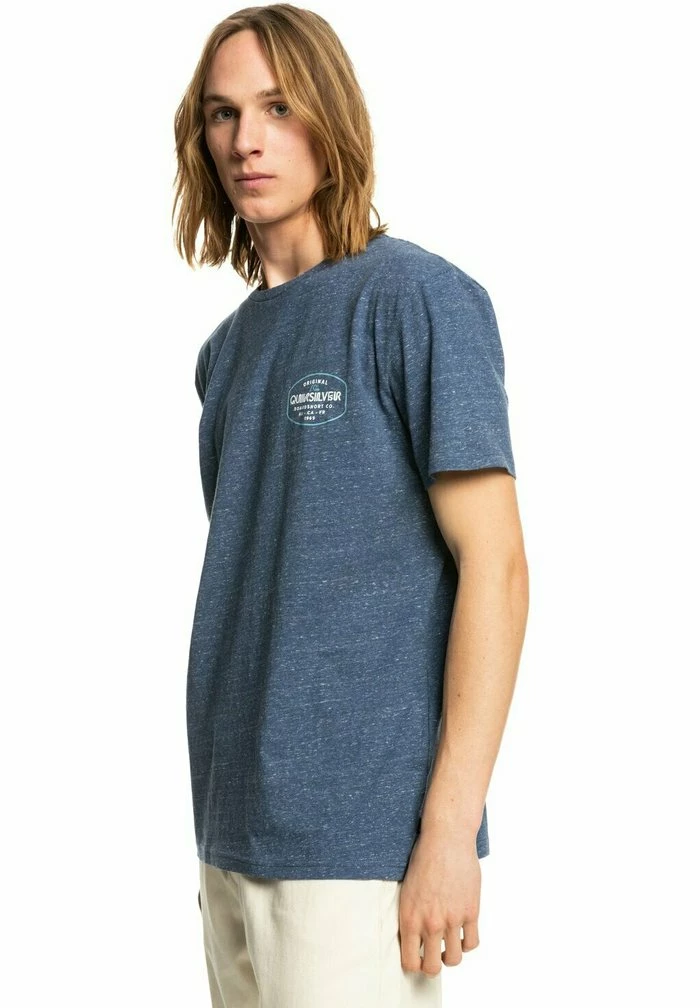 Sortie đ Quiksilver LOOSE HANDS - T-shirt Imprimé - Insignia Blue Heather â 4 Sortie đ Quiksilver LOOSE HANDS - T-shirt Imprimé - Insignia Blue Heather â â Image 4