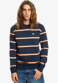 Meilleure vente 🎉 Quiksilver FEEDER - Sweatshirt - Cherry Tomato Feeder Stripe 👍
