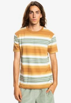 Bon marché 💯 Quiksilver TRANSAT - T-shirt Imprimé - Brown 🤩