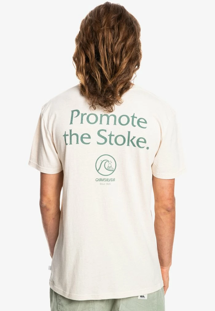 Remise 🤩 Quiksilver GONE WORDS MANCHES COURTES - T-shirt Basique - Antique White Heather 🎁 2 Remise 🤩 Quiksilver GONE WORDS MANCHES COURTES - T-shirt Basique - Antique White Heather 🎁 – Image 2