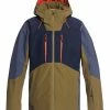 Nouveau 😍 Quiksilver Veste De Snowboard - Military Olive 👍