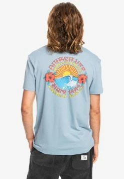 Meilleur prix 👍 Quiksilver GOLDEN HOURS MANCHES COURTES - T-shirt Basique - Faded Denim 🧨 -Quiksilver Soldes Boutique add362acca014c5f8ac9f67edd1d138f