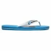 De gros 🎉 Quiksilver MOLOKAI WORD BLOCK - SANDALEN FÜR MÄNNER AQYL100986 - Tongs - White/grey/blue 🔥
