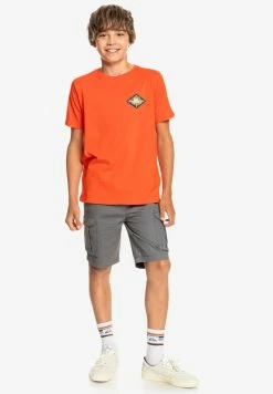Meilleure vente 🔔 Quiksilver NINETIES SON SS YTH - T-shirt Imprimé - Cherry Tomato 😍