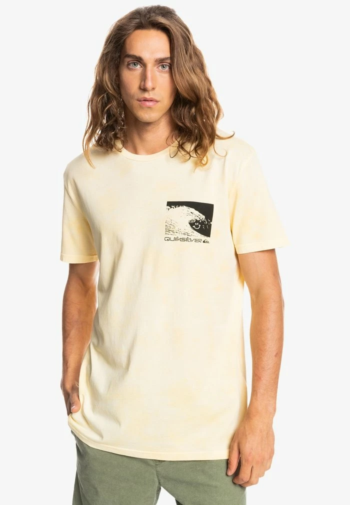 Promo ⭐ Quiksilver WAVE MANCHES COURTES - T-shirt Imprimé - Neon Yellow 🔥 1 Promo ⭐ Quiksilver WAVE MANCHES COURTES - T-shirt Imprimé - Neon Yellow 🔥