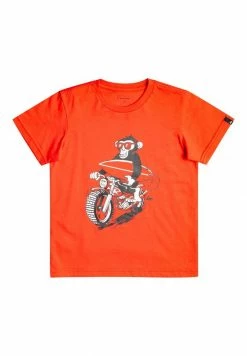 Top 10 🌟 Quiksilver PRIMATES MOTOR - T-shirt Imprimé - Cherry Tomato 🧨
