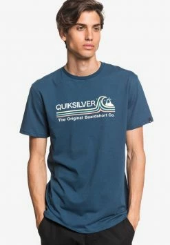 Top 10 🌟 Quiksilver STONE COLD CLASSIC - T-shirt Imprimé - Majolica Blue 😀
