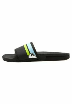 Meilleur prix 🌟 Quiksilver RIVI SLIDE - Sandales De Bain - Black/orange/blue 🧨