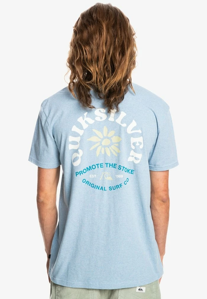 Meilleure affaire 👍 Quiksilver SIMPLE SCRIPT - T-shirt Imprimé - Faded Denim Heather 😀 3 Meilleure affaire 👍 Quiksilver SIMPLE SCRIPT - T-shirt Imprimé - Faded Denim Heather 😀 – Image 3